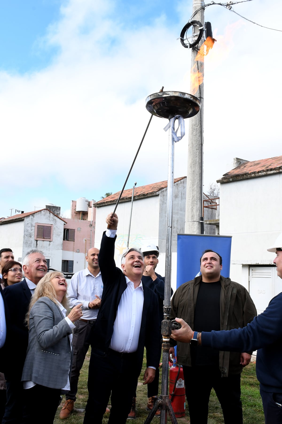 Un sueño hecho realidad. Se inauguró la red troncal de gas natural en el campus (Gentileza Prensa UNRC).