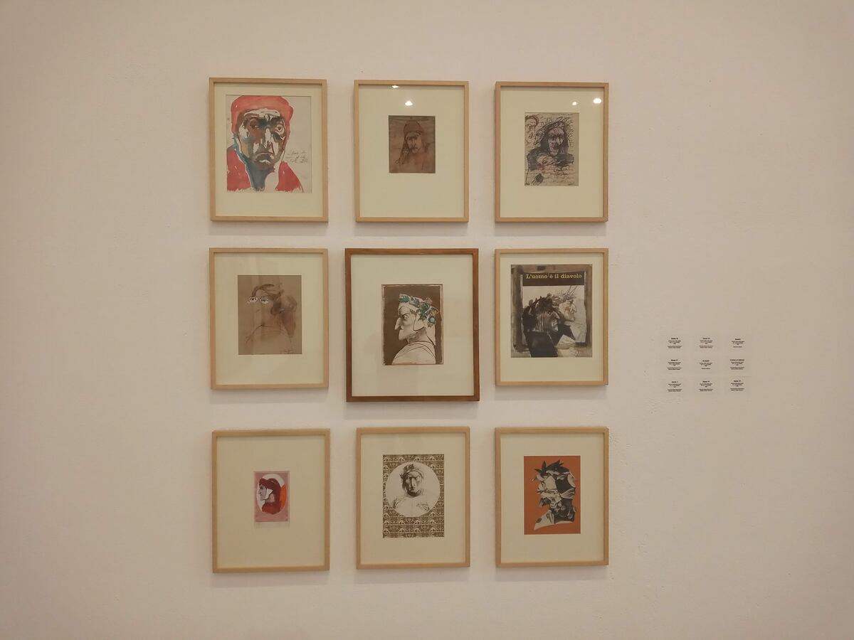 Retratos de Dante. El artista argentino volvió de Florencia a fines de la década de 1960 con cientos de obras.