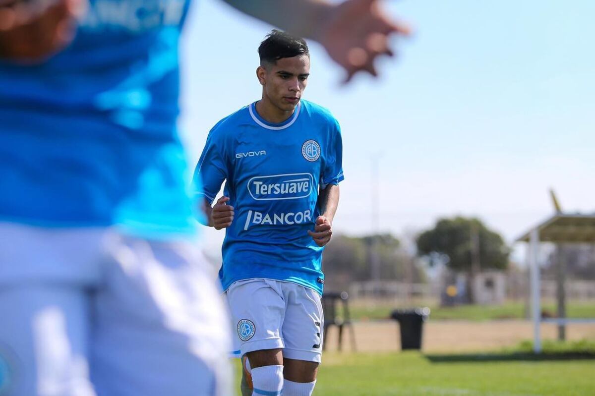 César Galíndez, jugador de la 5ta de Belgrano, autor de un gol que dio vueltas al mundo. (Prensa Belgrano).