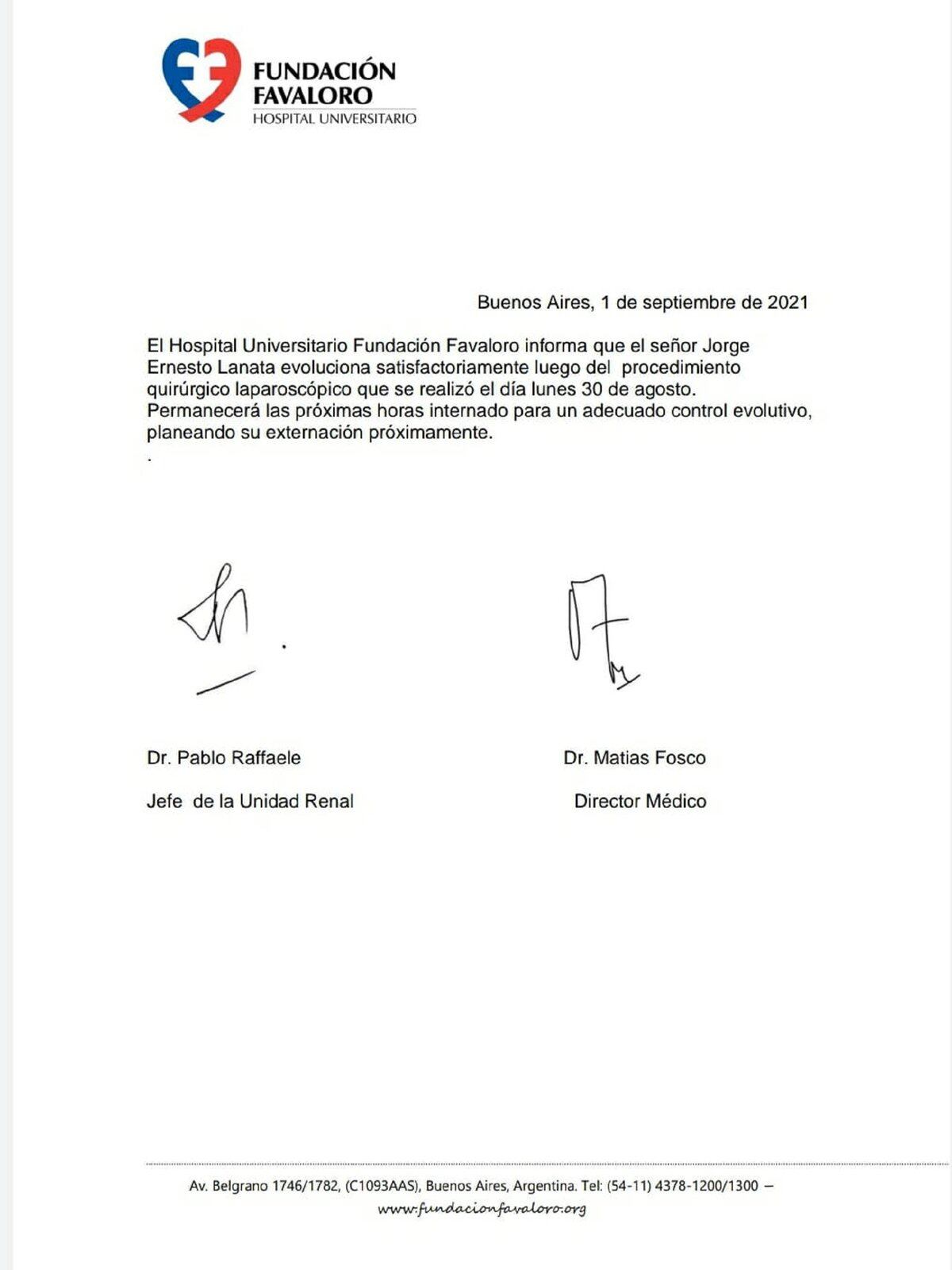 El nuevo parte médico de Jorge Lanata luego de la operación