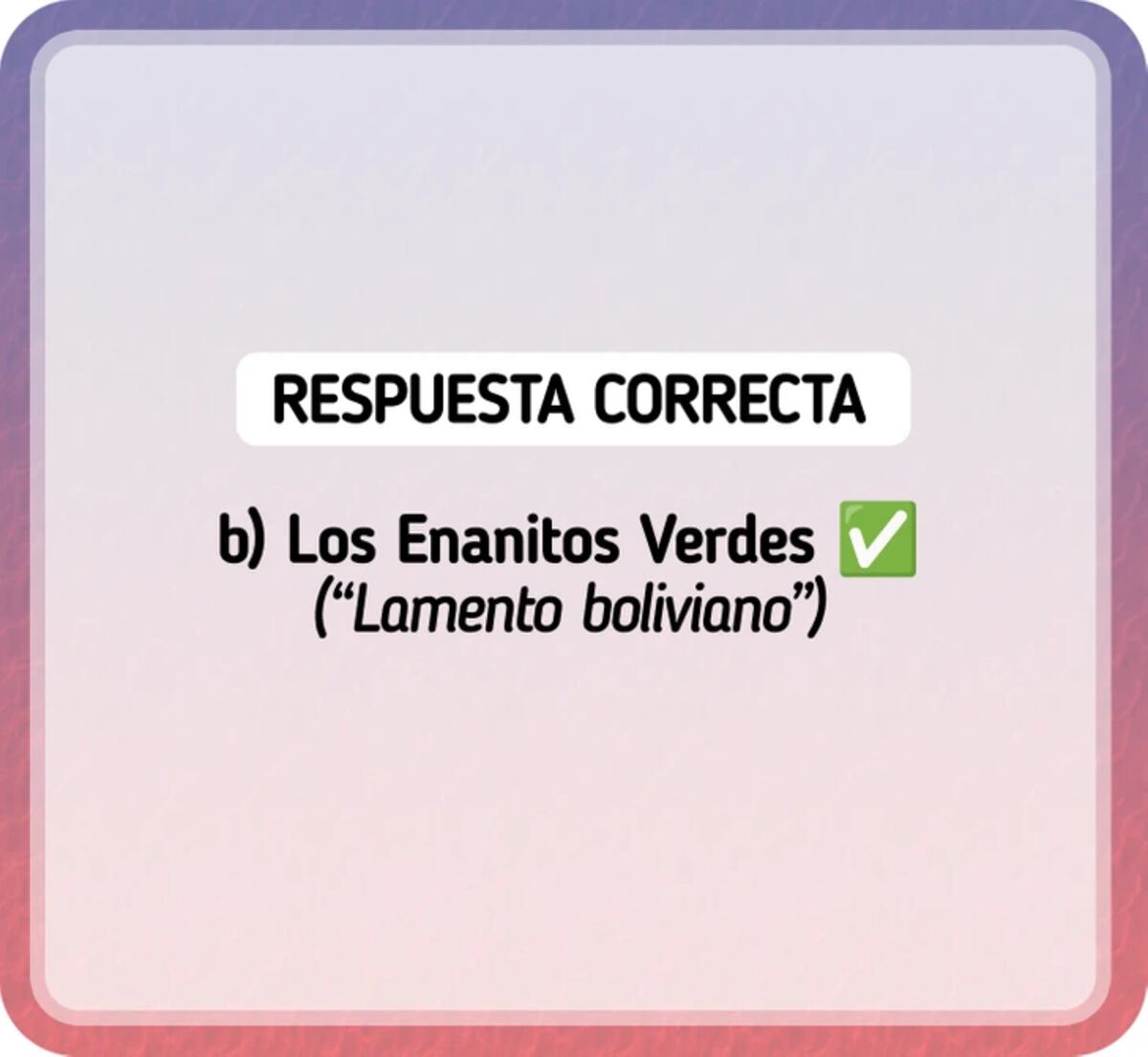 La solución del acertijo visual.