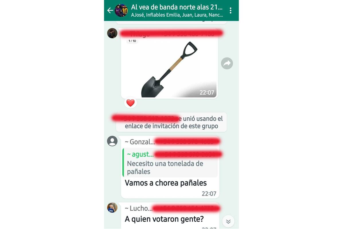 Río Cuarto. Cómo se organizaban los robos a través de un grupo de Whatsapp. (Gentileza)