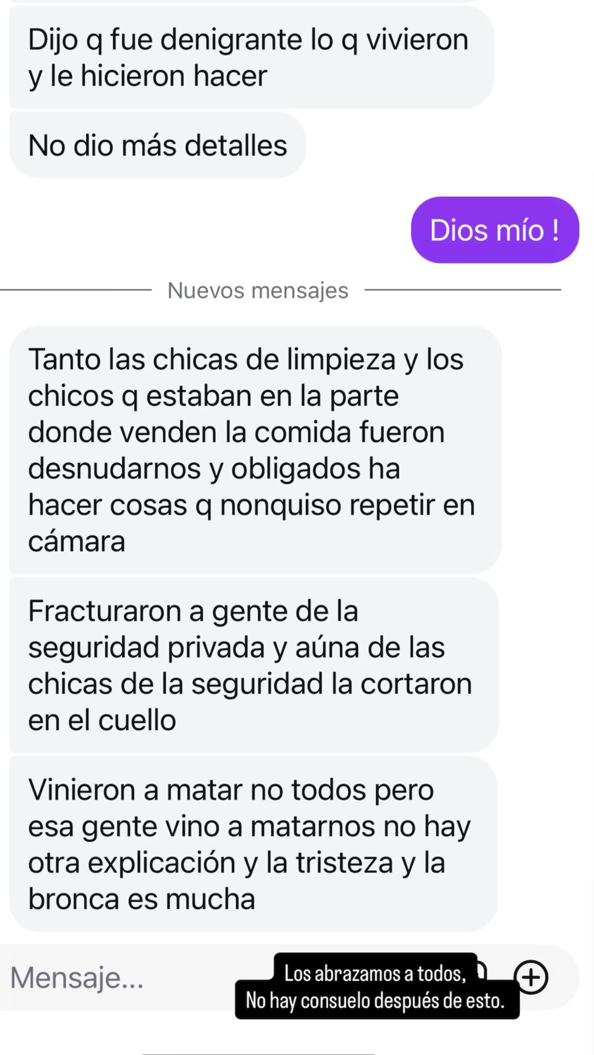 Laura Cáceres y su mensaje.