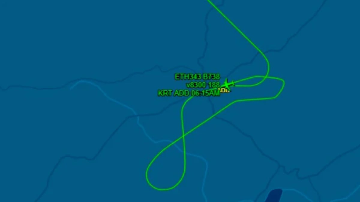 Ethiopian Airlines. Debieron realizar nuevas maniobras para retomar el trayecto hacia Addis Abeba. (Infobae)