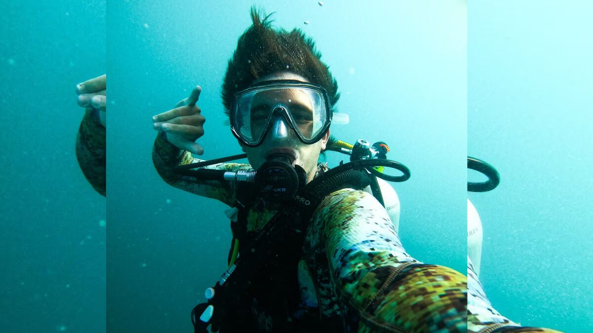 Nicolás Marín, embajador de la ONU y retratista de la flora y fauna de los fondos marinos, viaja a Gaza. (Gentileza)