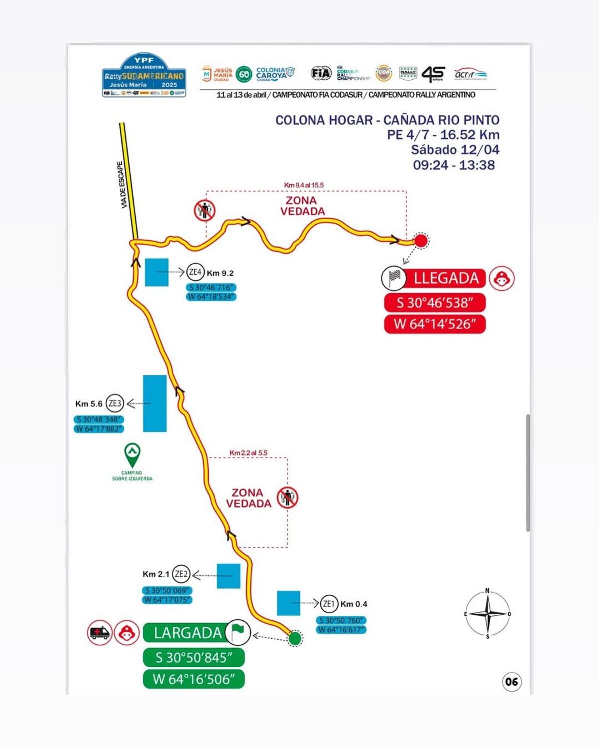 Los tramos del sábado del Rally de Jesús María, en carrera válida por los certámenes sudamericano y argentino de la especialidad.