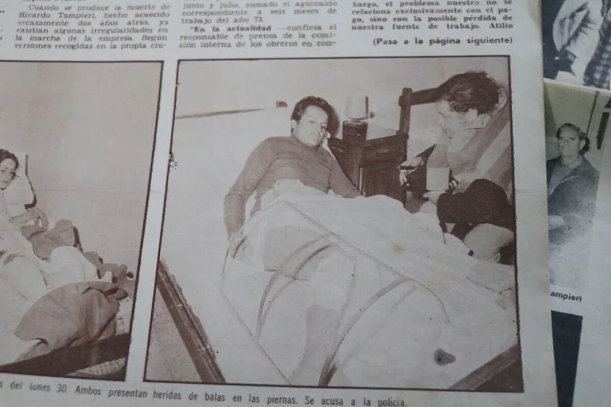 Los heridos por la represión policial, en una publicación de la época. (gentileza Revista Así)