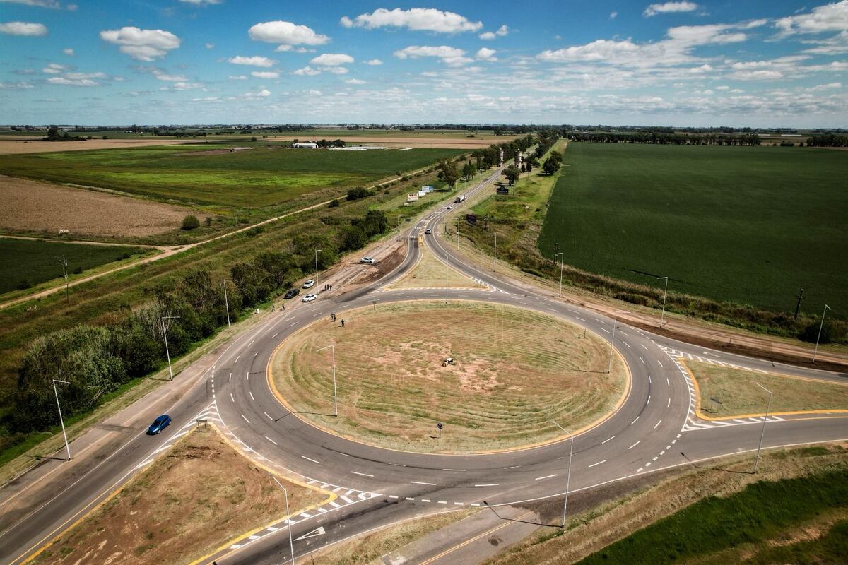 Rotonda inaugurada este viernes en el departamento Marcos Juárez (Gobierno de Córdoba)