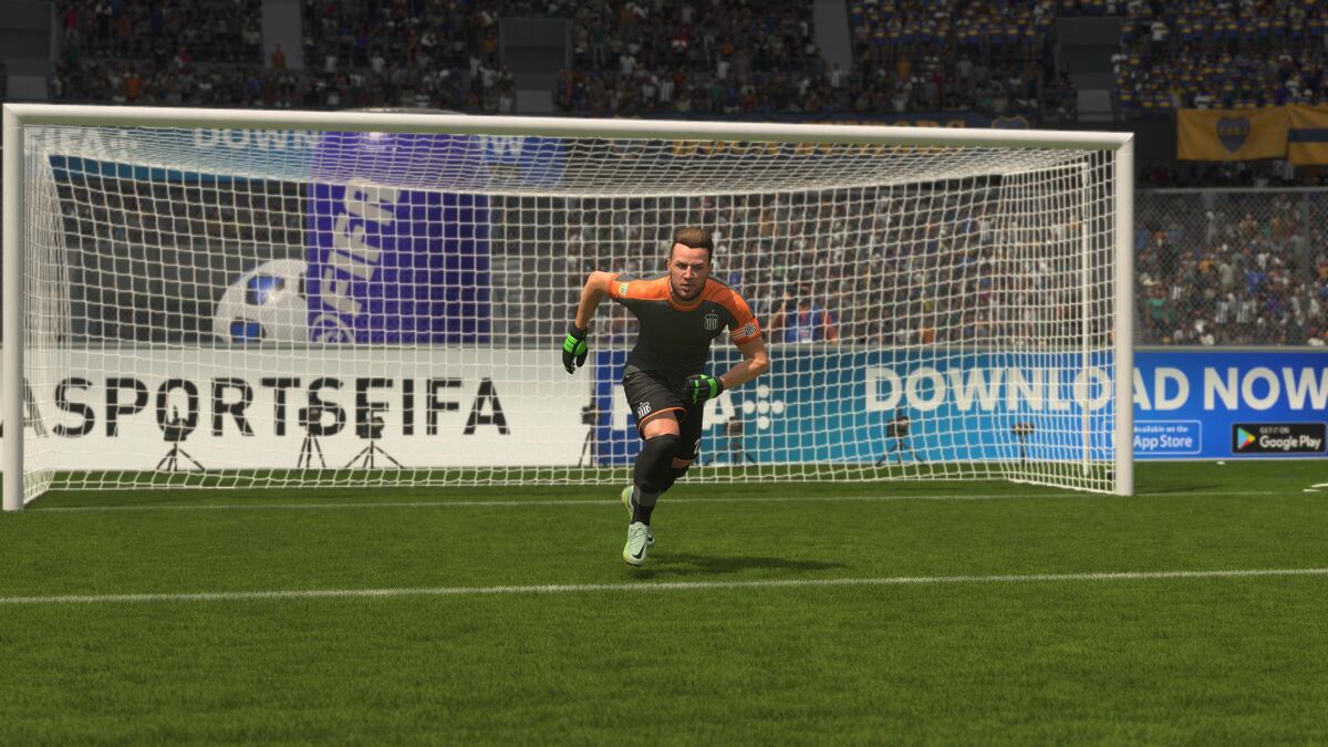 GUIDO HERRERA. Capturas de imágenes en una Playstation 5 de cómo se ve Talleres en el videojuego Fifa 23.