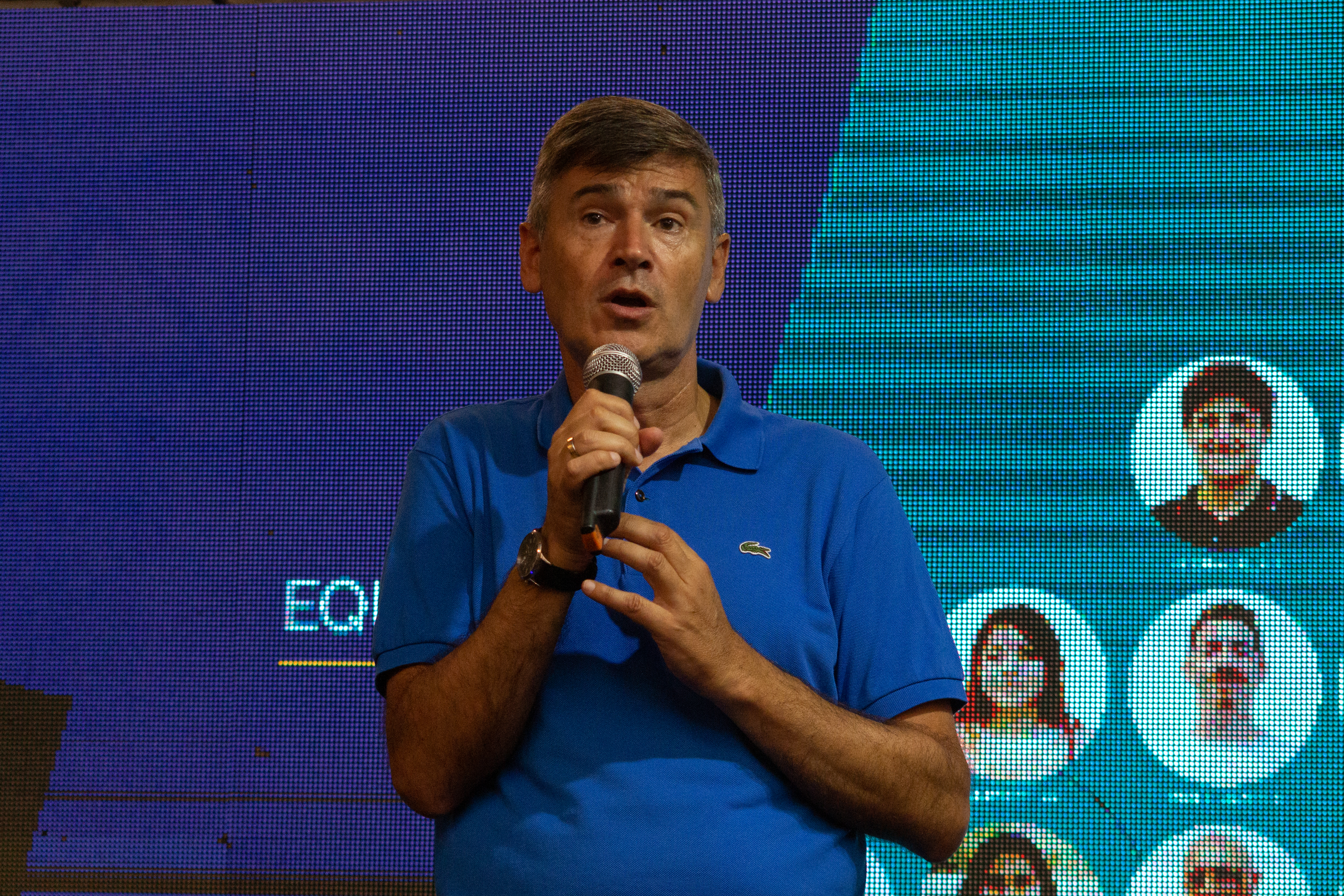 Daniel Passerini en el Centro de Iniciativa Popular. (Gentileza)