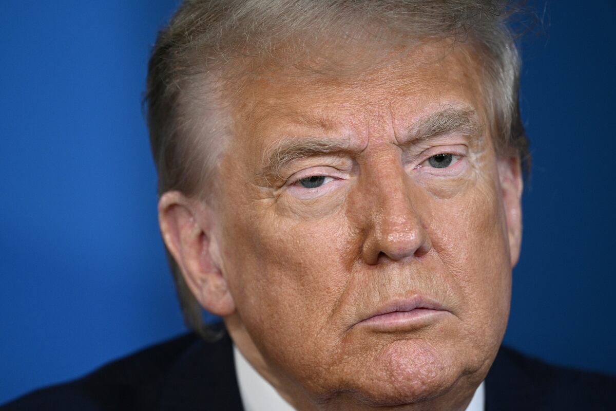 Donald Trump en la reunión de la OEA este miércoles. (AP)