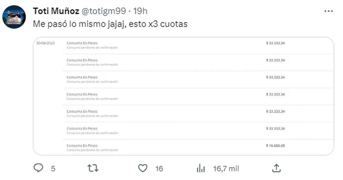 La joven creyó haber comprado sólo una entrada y quedó sorprendida al ver su cuenta.