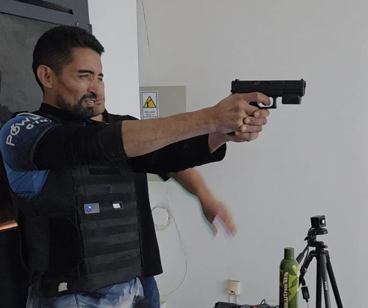 El simulador en práctica. (Gentileza)