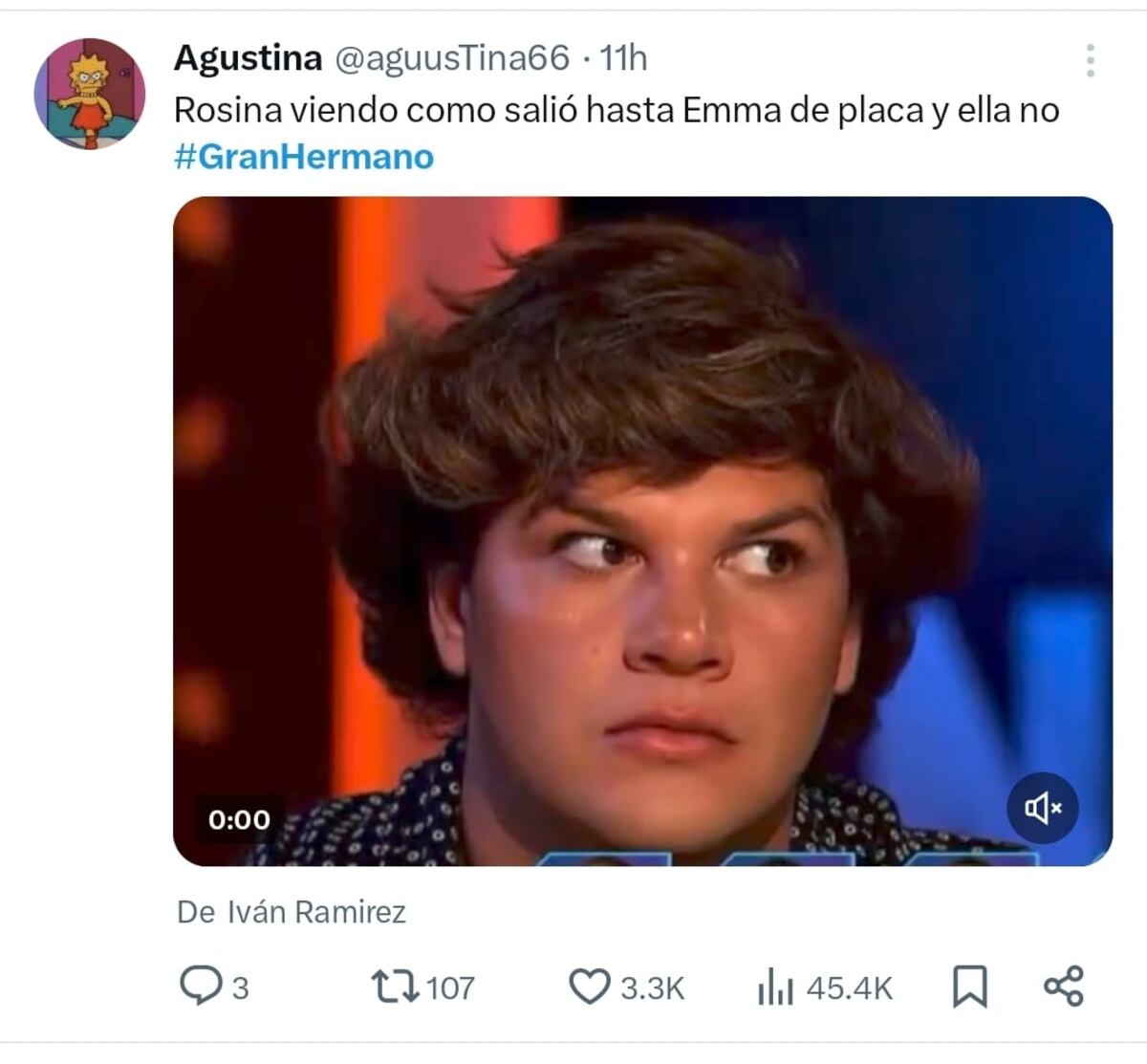Rosina fue eliminada de la casa de Gran Hermano. (Captura)