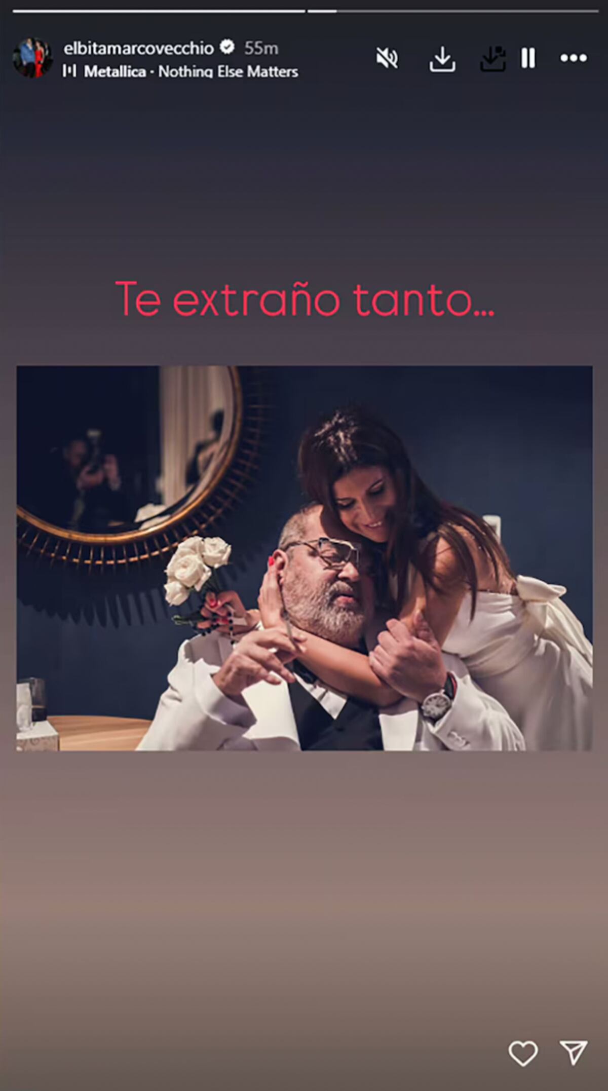 El recuerdo de Elba a Jorge por el aniversario de su boda. (Foto: Instagram)