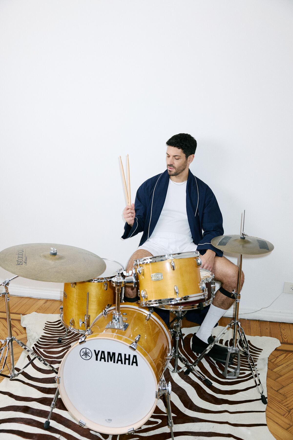 Juan Ingaramo, versión baterista, la que más se le conocía antes de que diera un salto de popularidad. (Geiser)