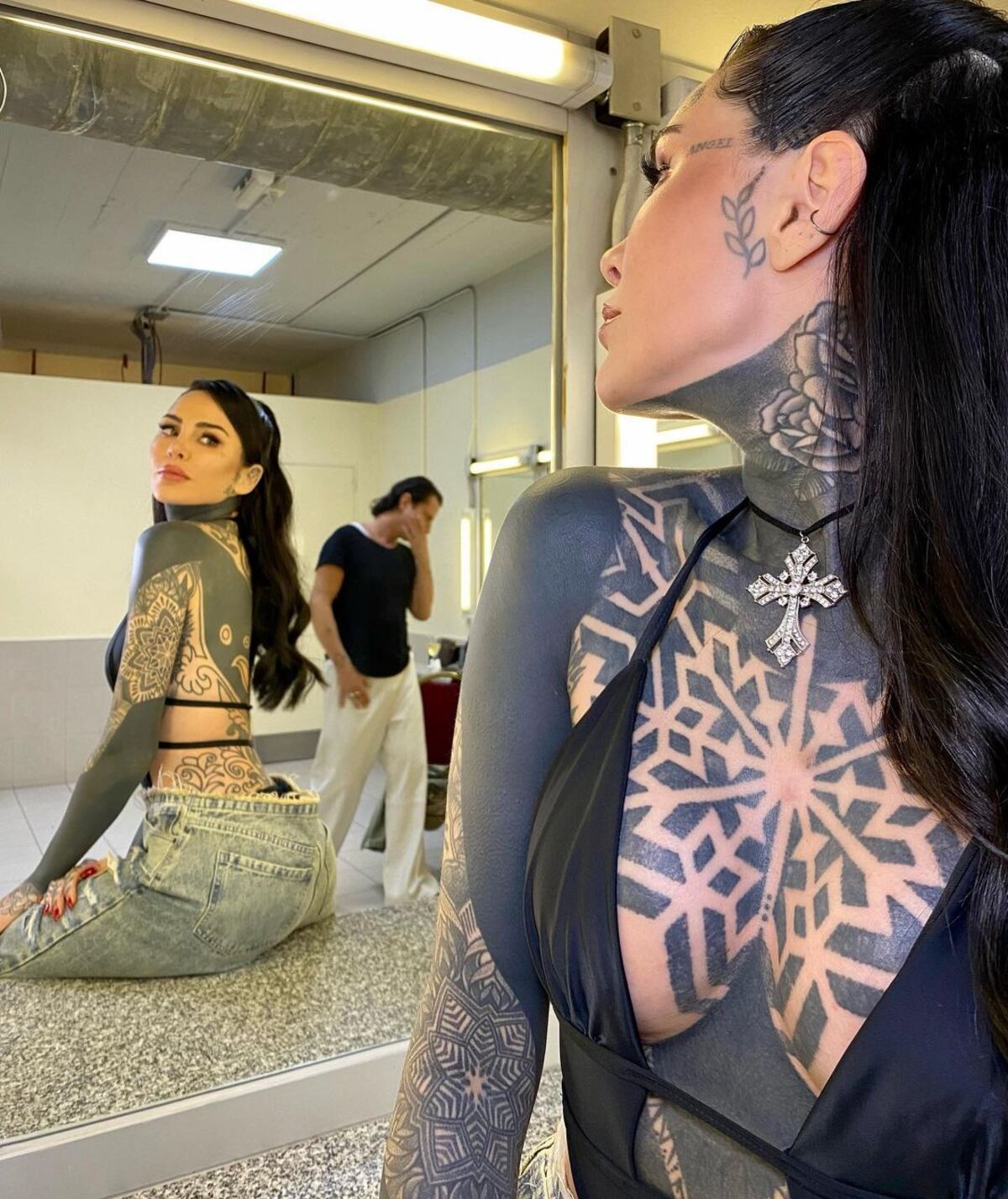 Cande Tinelli lució sus tatuajes en una reciente foto.