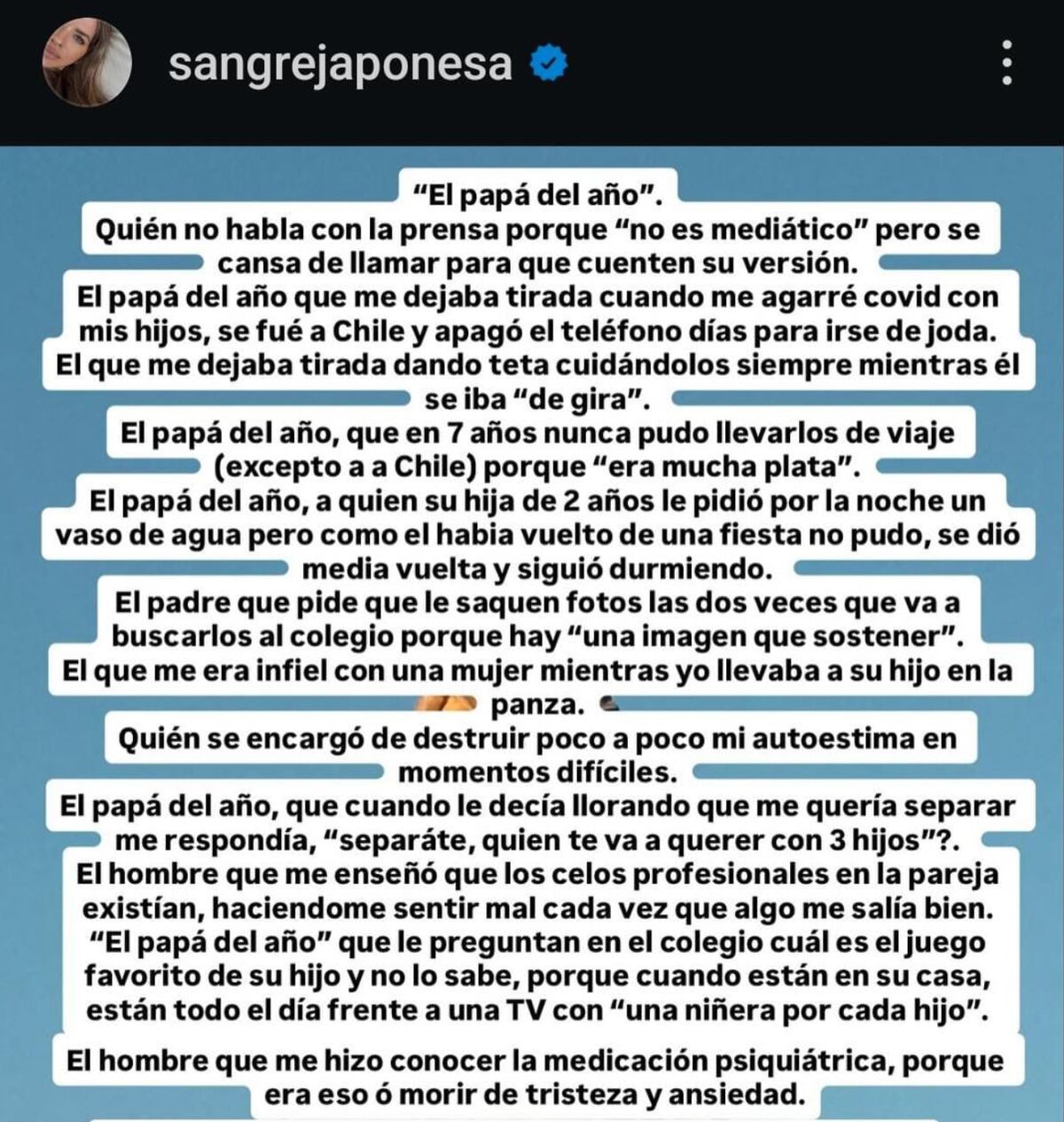 El descargo de "la China" Suárez contra Benjamín Vicuña, parte 1. (Foto: Captura de pantalla)