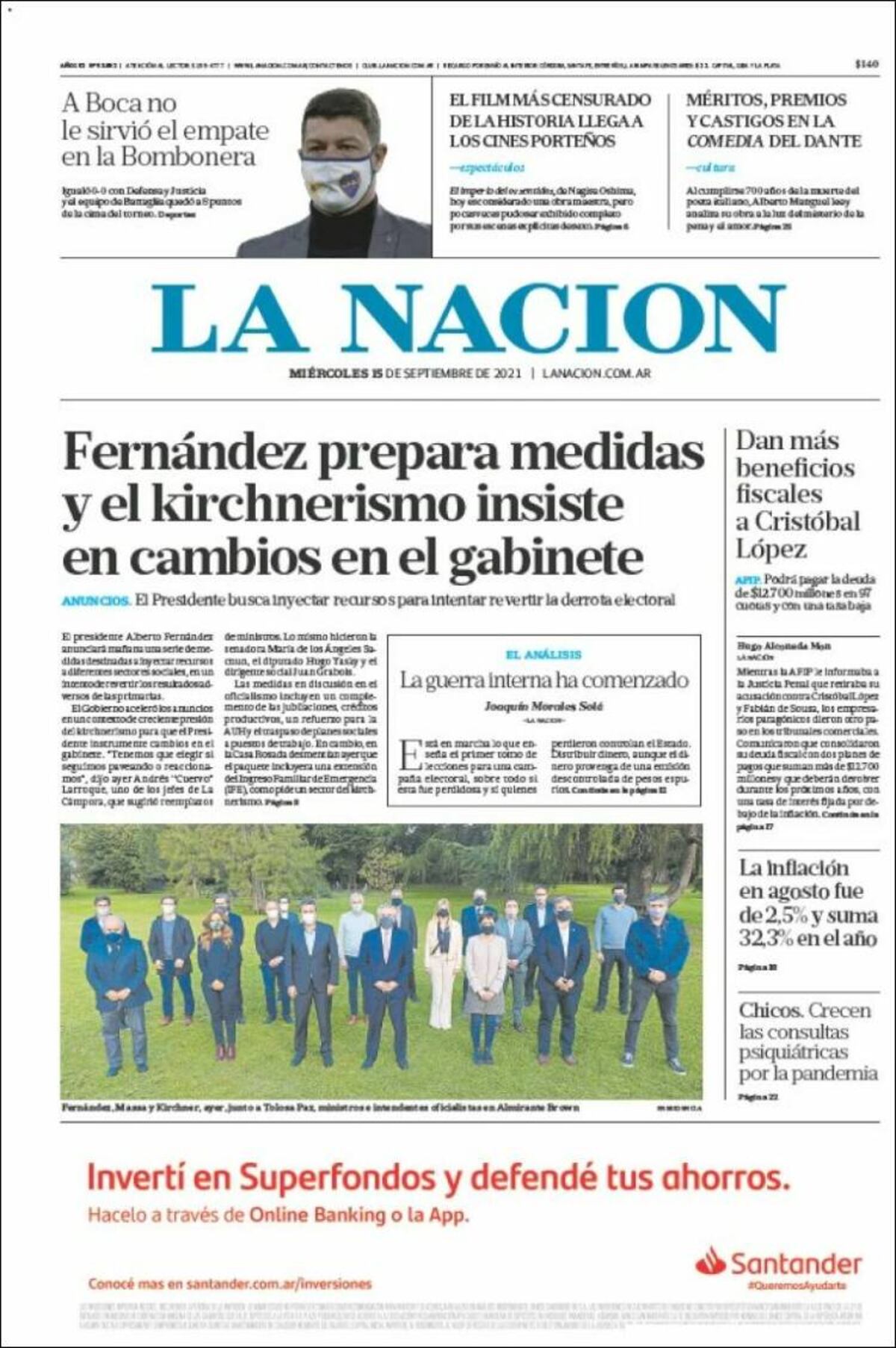 Tapas de diarios de Argentina.