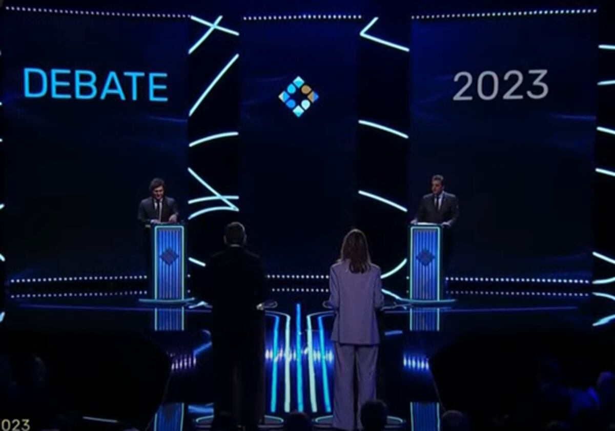 Debate entre Milei y Massa.