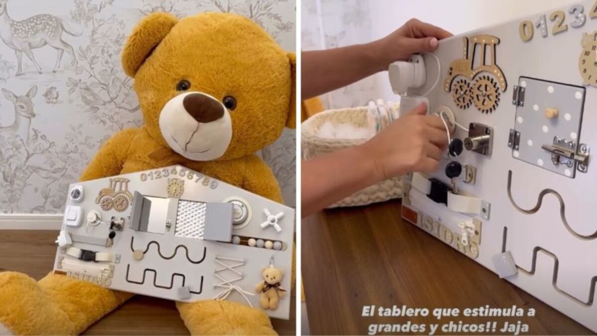 El tablero que compró Rocío Marengo, está inspirado en el método de la pedagoga italiana María Montessori.
