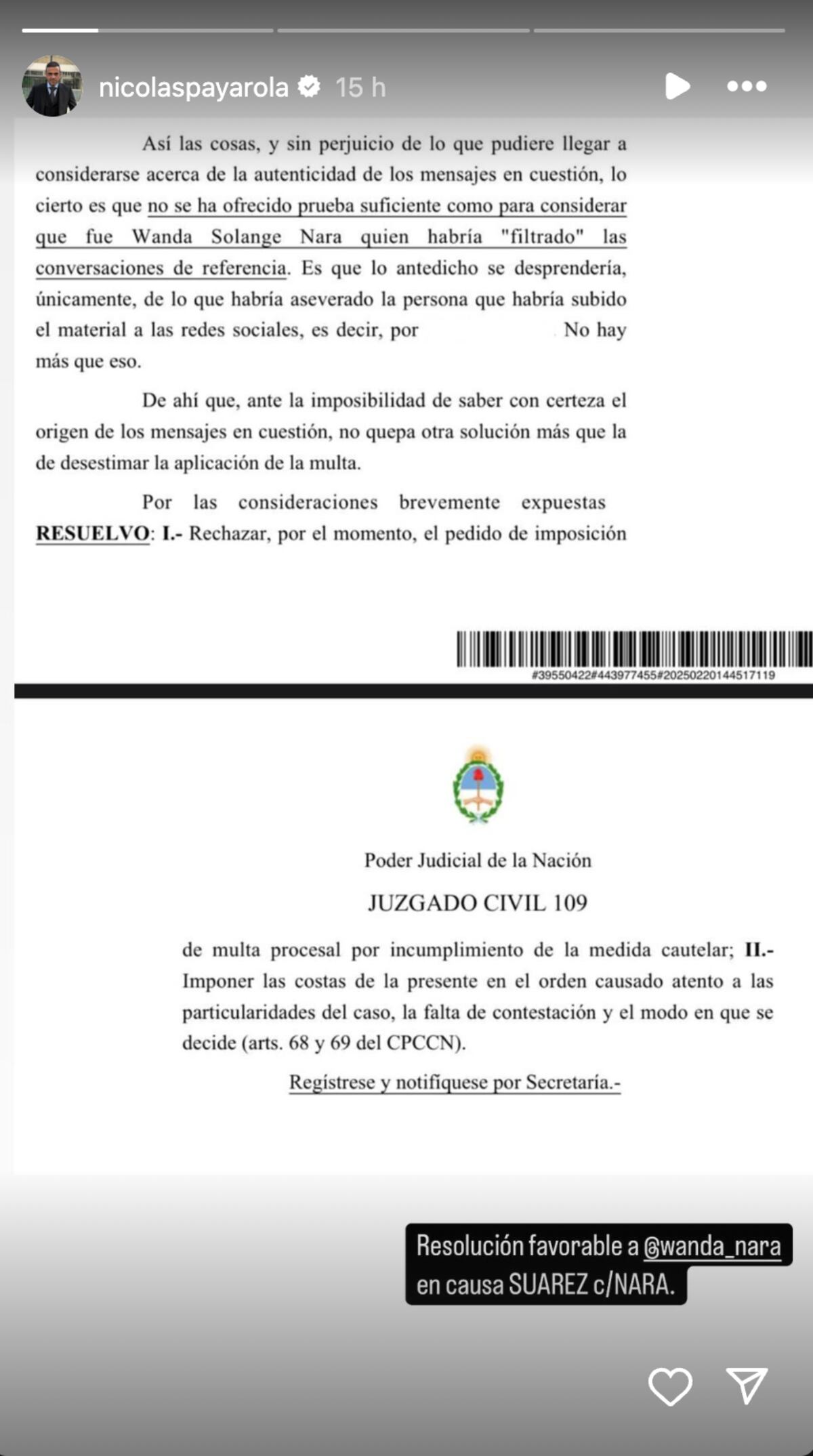 Foto: captura pantalla Instagram.