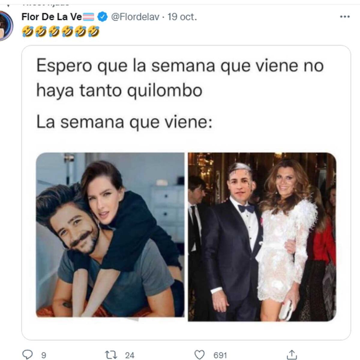 Flor de la V y un meme sobre el "Wandagate".