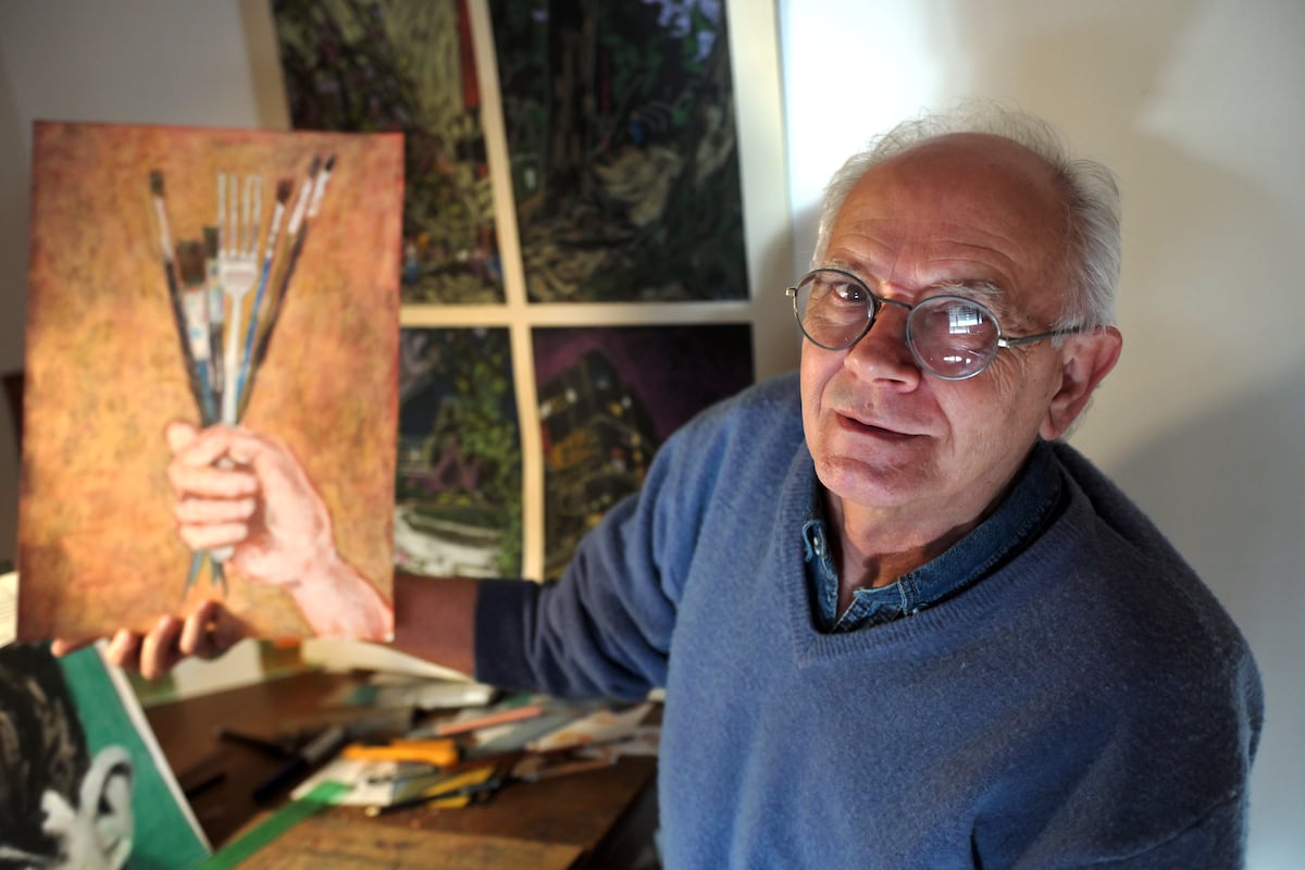 Juan Delfini, ilustrador y dibujante, realiza una muestra en la que recorre su vida como artista. (Javier Ferreyra / La Voz)