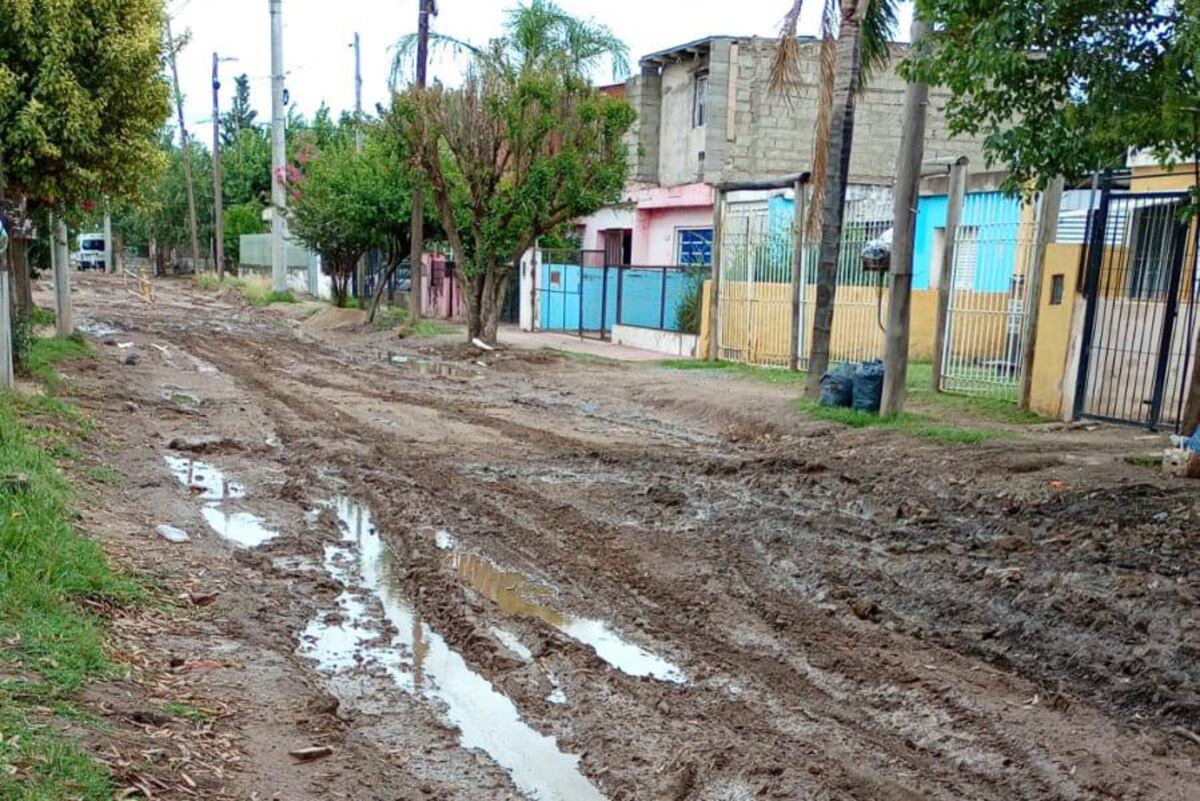 El estado de las calles tras las lluvias del fin de semana. (Gentileza)