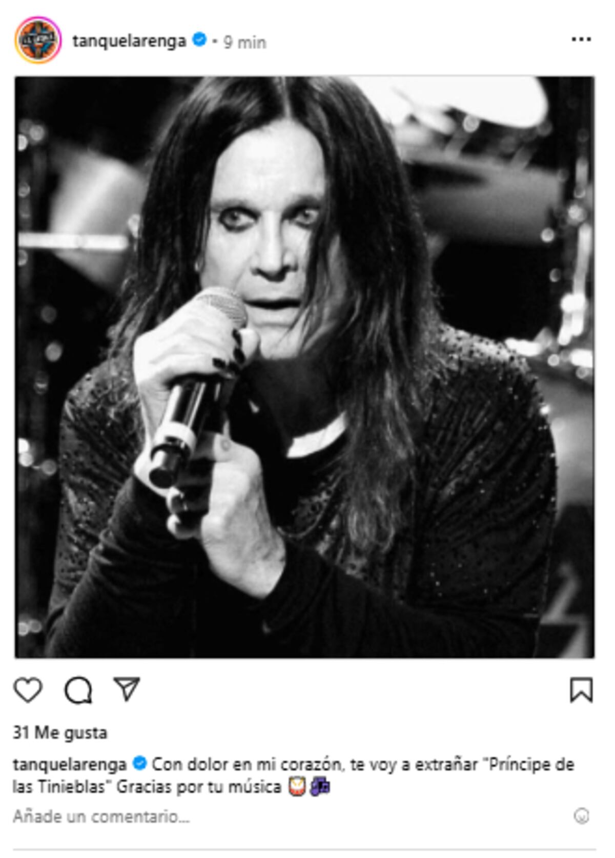 La despedida a Ozzy Osbourne. (Captura)