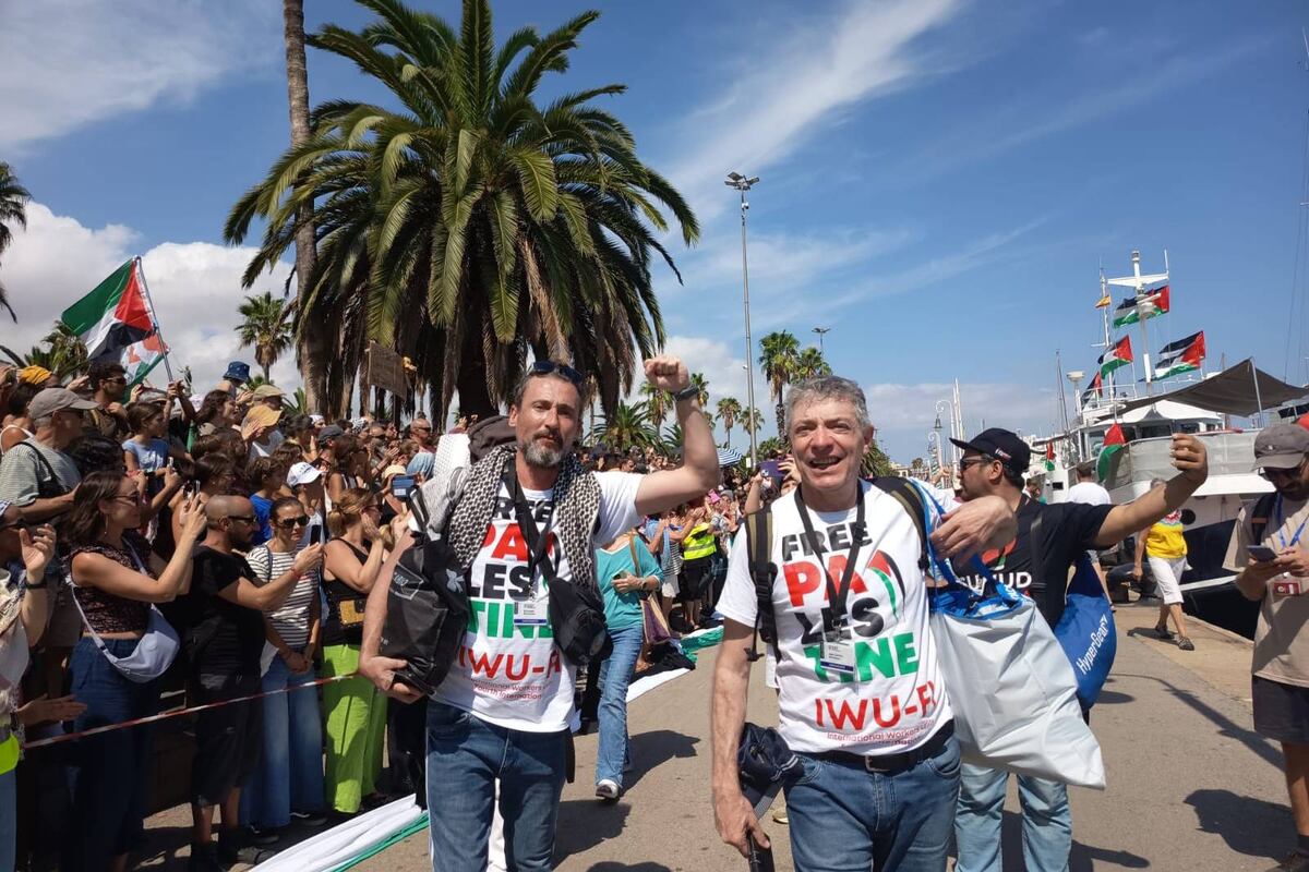 Los cordobeses en el puerto de Barcelona. (Gentileza)