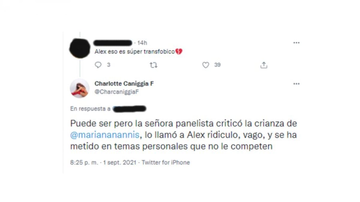 Alex Caniggia disparó contra Flor de la V tras su salida de "Polémica en el bar"