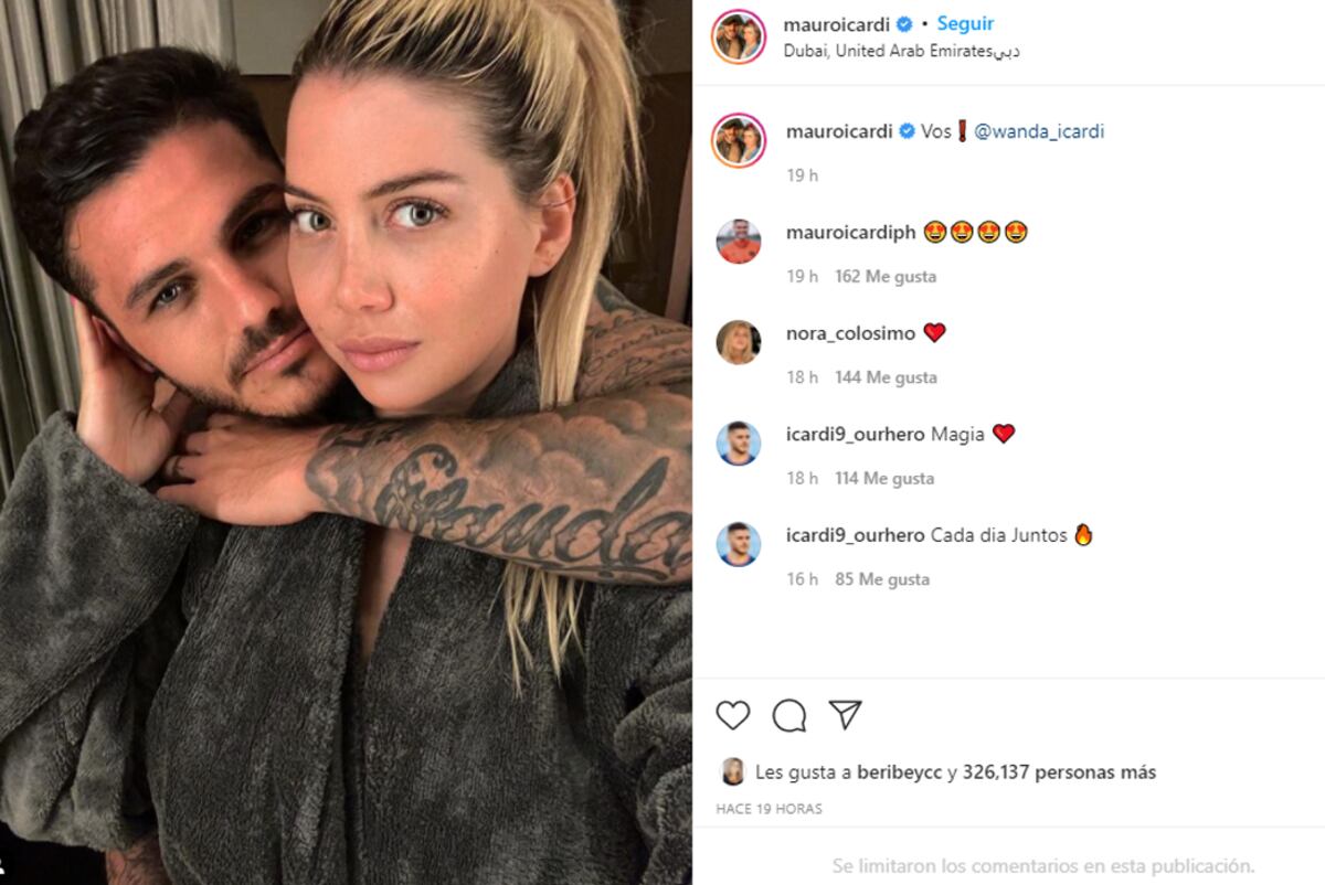 Wanda Nara y Mauro Icardi. (Instagram)