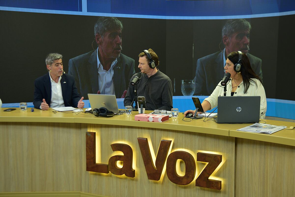 Juan Pablo Quinteros, ministro de Seguridad de la Provincia de Córdoba en La Voz en Vivo. (Pedro Castillo / La Voz)