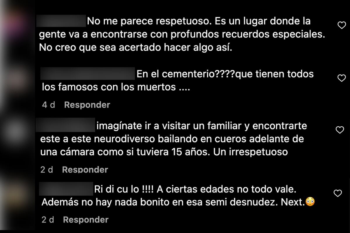 Algunos de los comentarios en la publicación de Mike Amigorena. (Foto: captura de pantalla)