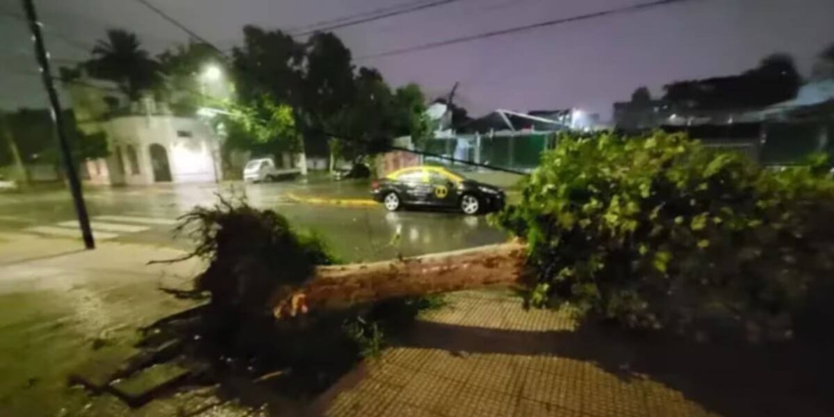Fuerte temporal en Buenos Aires.