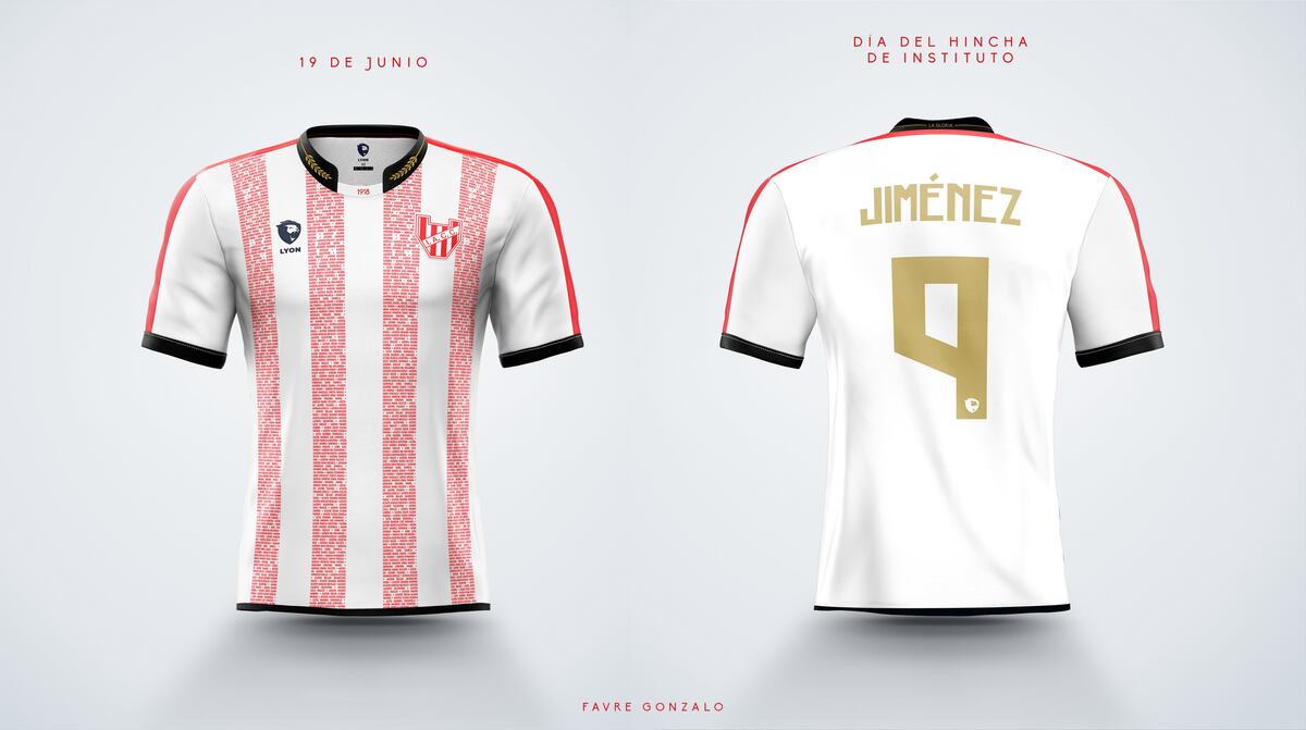Los distintos modelos que los hinchas de Instituto han enviado para participar del concurso y mostraron en redes sociales. (Twitter).