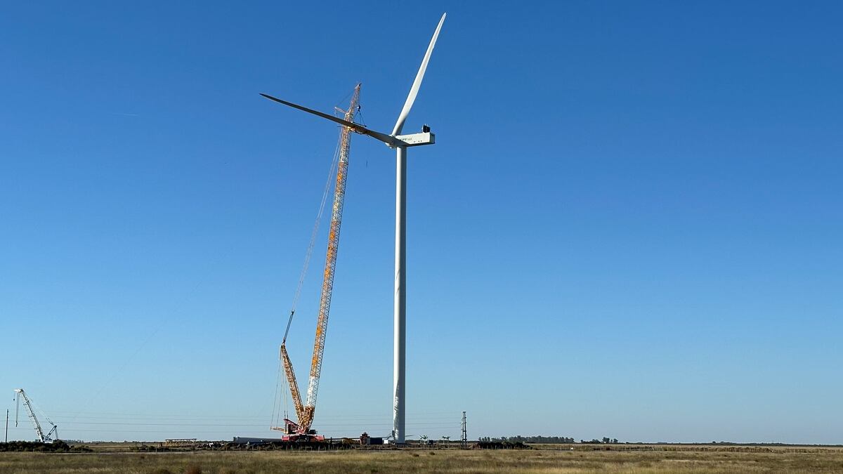 Córdoba. Los aerogeneradores que YPF Luz instala en el parque eólico en General Levalle, en el departamento Roque Sáenz Peña. (Gentileza YPF Luz).