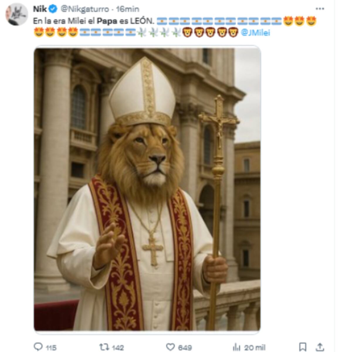 Los mejores memes del Papa. (Captura)