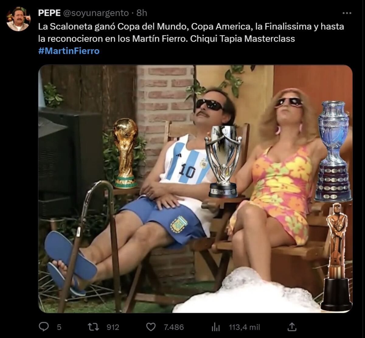 Los mejores memes de los Martín Fierro 2023 (Captura de pantalla)