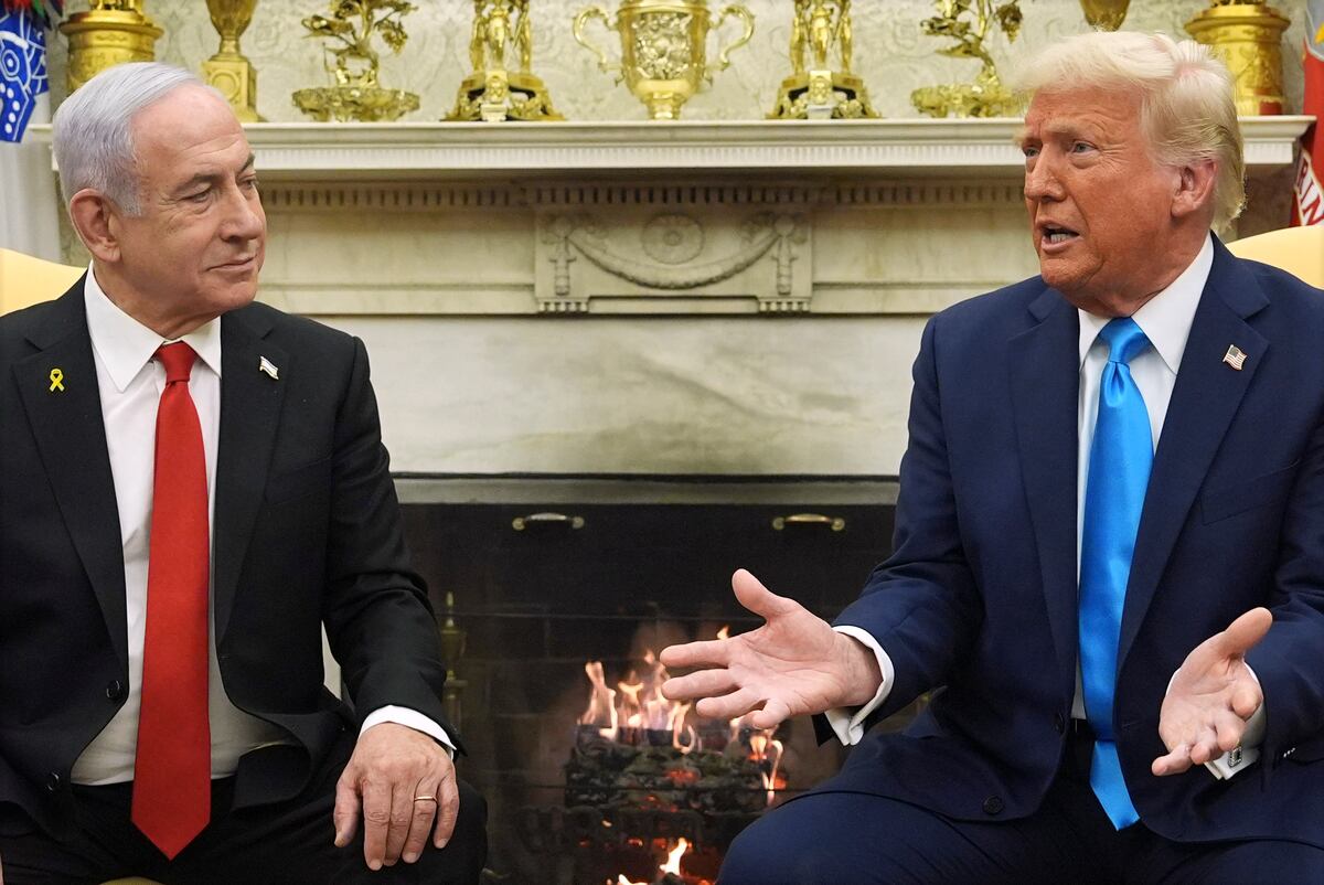El presidente Donald Trump y el primer ministro de Israel, Benjamin Netanyahu. (AP)
