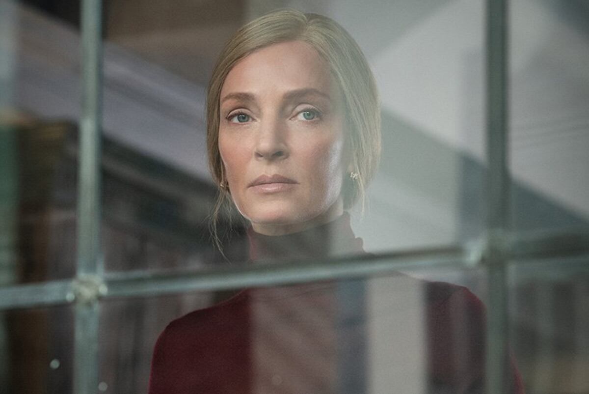 Uma Thurman en "Suspicion". (Apple TV+)