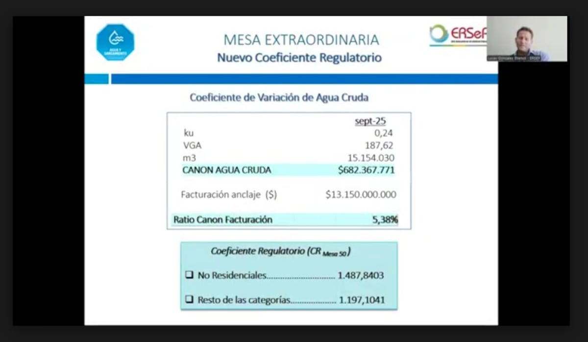 Captura de pantalla del video de la audiencia.