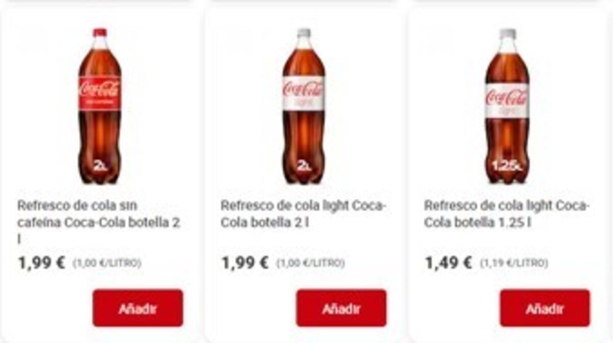 Precios de productos básicos en un súper español. (La Voz)