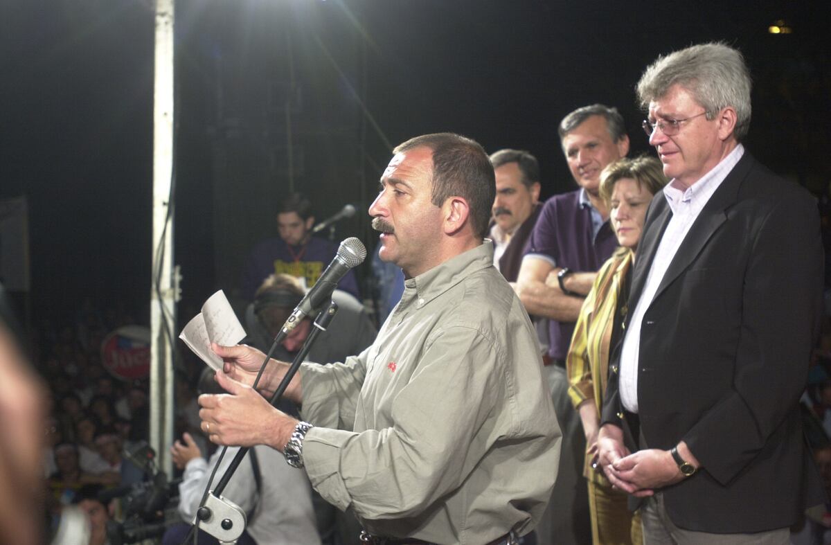 Juez, el empresario Rubén Merino y Carlos Rossi (Archivo).