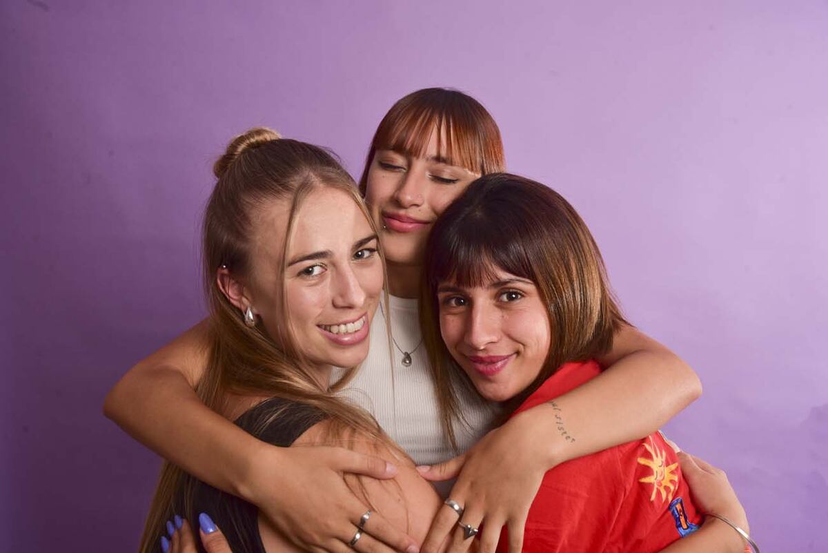 Celeste, Maia y Lucila destacan la relación que generaron desde que se conocieron gracias al proyecto. (Facundo Luque/La Voz)