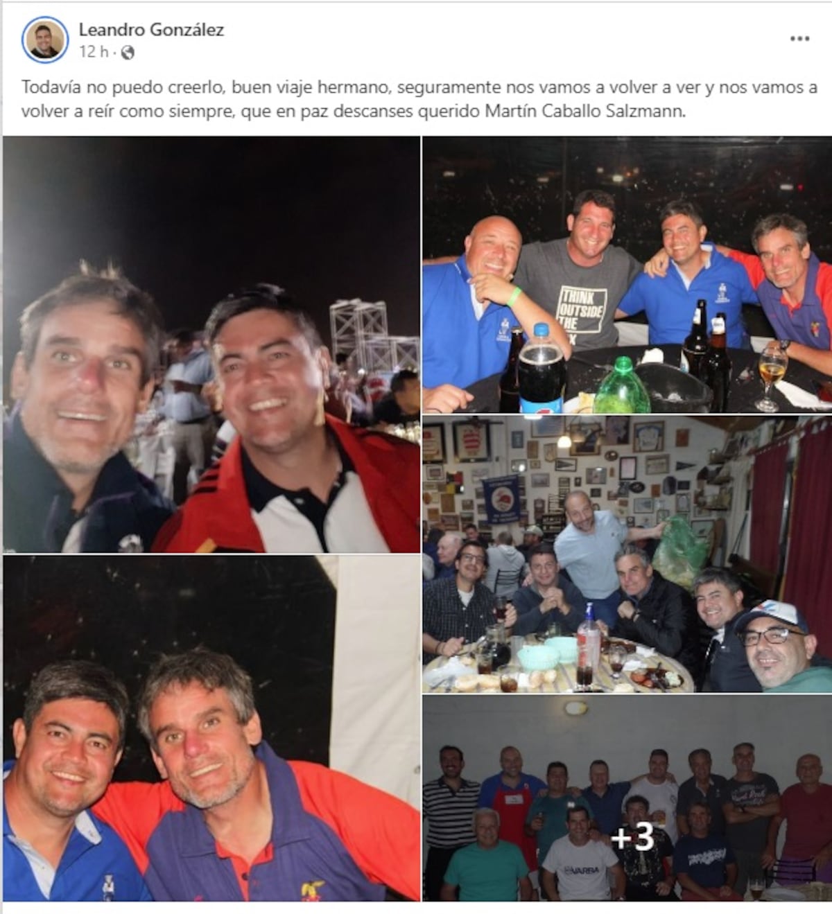 Dolor y furia en las redes tras el crimen de Norberto Martín Salzmann, comerciante y rugbier de 51 años, en Guaymallén (Facebook)