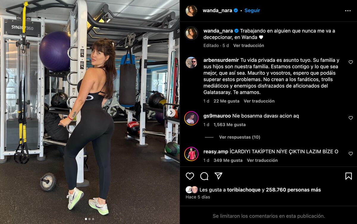 La publicación de Wanda en donde dejó entrever que estaba en crisis con Mauro Icardi. (Foto: captura de pantalla)