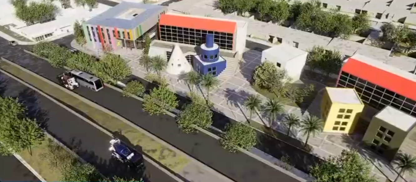 Imagen proyectada de la nueva sede de la UPC en la zona sur de Córdoba, que beneficiará a más de 113 mil vecinos de 22 barrios. (Gobierno de Córdoba)