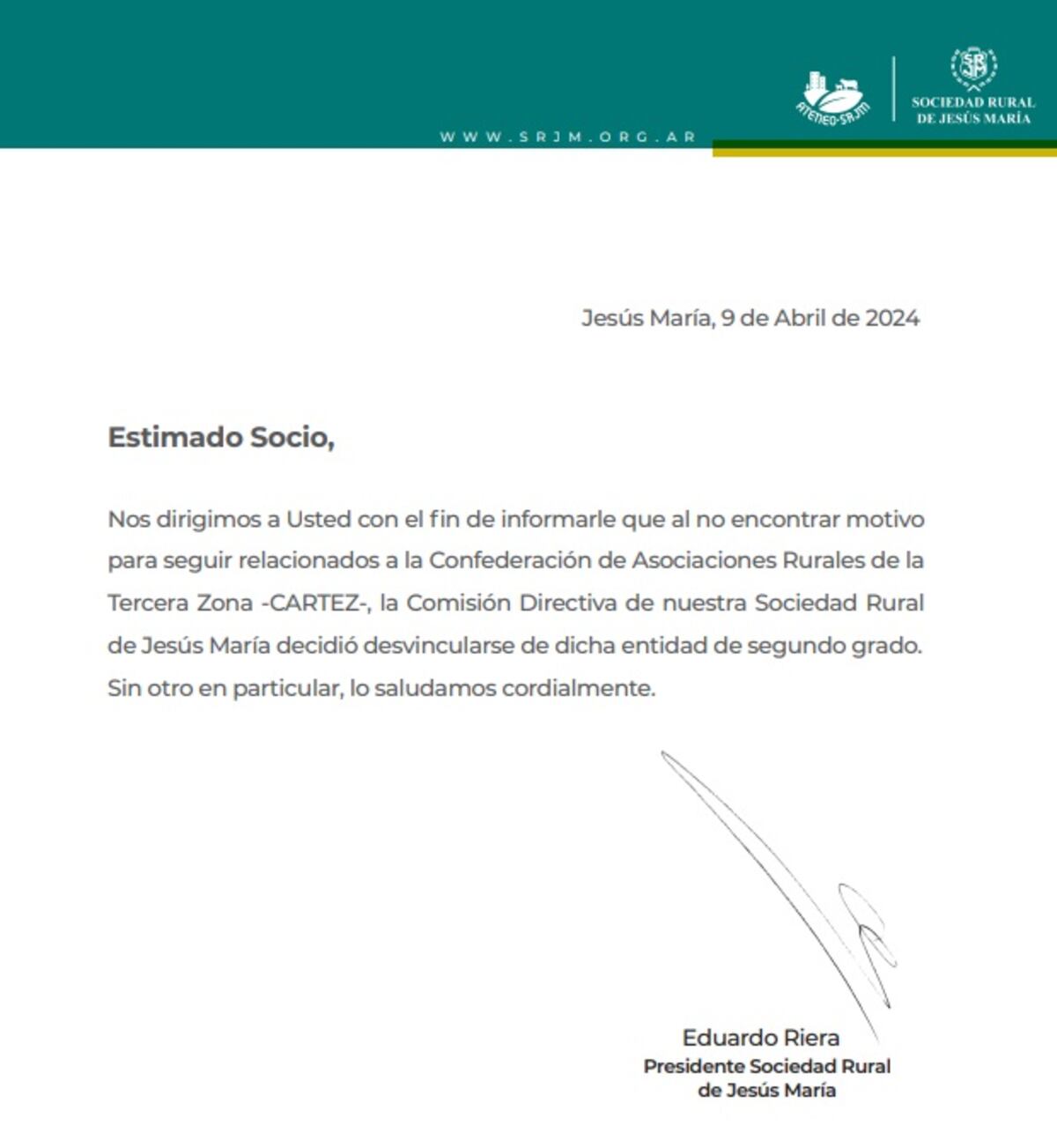 Comunicado Rural de Jesús María